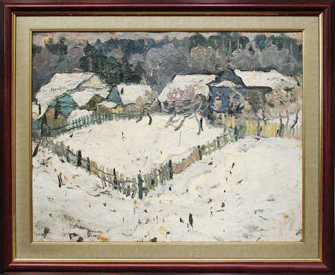 Виноградов Леонид Николаевич. Яблоневый сад зимой